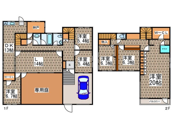 久が原６丁目戸建の物件間取画像